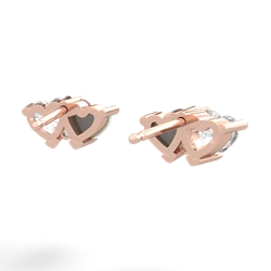 White Topaz Sweethearts 14K Rose Gold earrings E5260