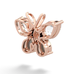 White Topaz Butterfly 14K Rose Gold pendant P2215