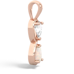 White Topaz Infinity 14K Rose Gold pendant P5050