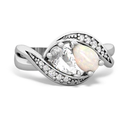 White Topaz Summer Winds 14K White Gold ring R5342