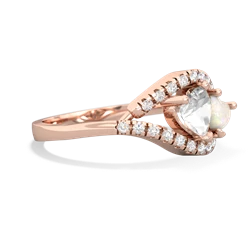 White Topaz Mother And Child 14K Rose Gold ring R3010