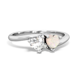 White Topaz Sweethearts 14K White Gold ring R5260