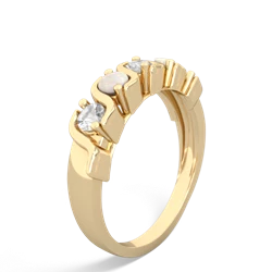 White Topaz Anniversary Band 14K Yellow Gold ring R2089