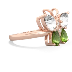 White Topaz Butterfly 14K Rose Gold ring R2215