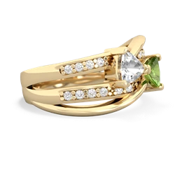 White Topaz Bowtie 14K Yellow Gold ring R2360