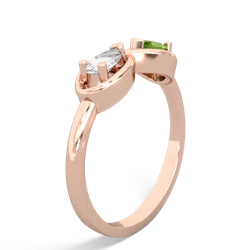 White Topaz Infinity 14K Rose Gold ring R5050