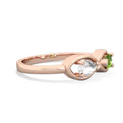 White Topaz Infinity 14K Rose Gold ring R5050