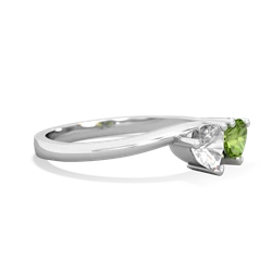 White Topaz Sweethearts 14K White Gold ring R5260