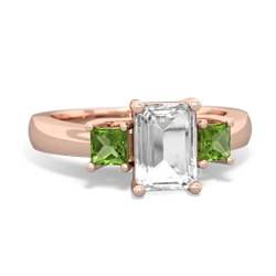 similar item - Three Stone Emerald-cut Trellis