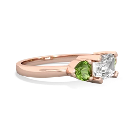 White Topaz Three Stone 14K Rose Gold ring R5235