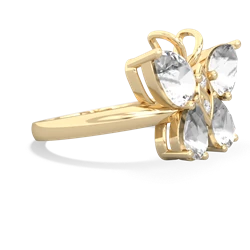 White Topaz Butterfly 14K Yellow Gold ring R2215