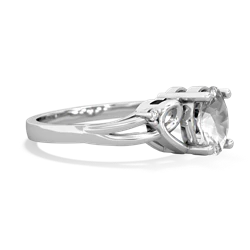 White Topaz Swirls 14K White Gold ring R2347