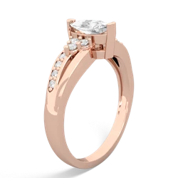 White Topaz Royal Marquise 14K Rose Gold ring R2343