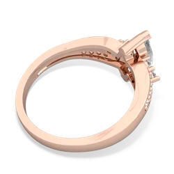 White Topaz Royal Marquise 14K Rose Gold ring R2343