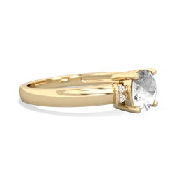 White Topaz Simply Elegant Cushion 14K Yellow Gold ring R2489