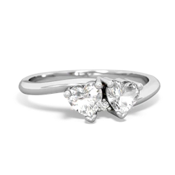 White Topaz Sweethearts 14K White Gold ring R5260