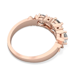 White Topaz Hugs And Kisses 14K Rose Gold ring R5016