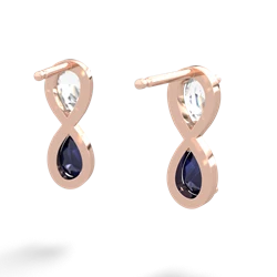 White Topaz Infinity 14K Rose Gold earrings E5050