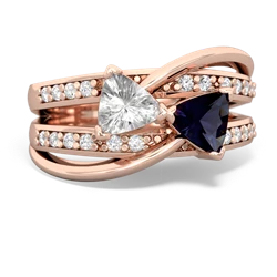 White Topaz Bowtie 14K Rose Gold ring R2360