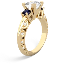 White Topaz Eternal Embrace Engagement 14K Yellow Gold ring C2001