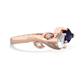 White Topaz Floral Elegance 14K Rose Gold ring R5790