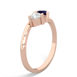 White Topaz Sweethearts 14K Rose Gold ring R5260