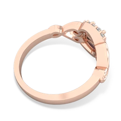 White Topaz Love Nest 14K Rose Gold ring R5860