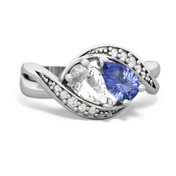 White Topaz Summer Winds 14K White Gold ring R5342