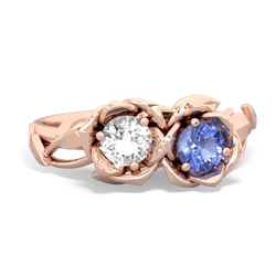 White Topaz Rose Garden 14K Rose Gold ring R5510