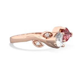 White Topaz Floral Elegance 14K Rose Gold ring R5790