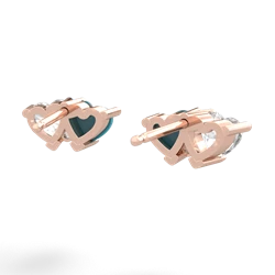 White Topaz Sweethearts 14K Rose Gold earrings E5260