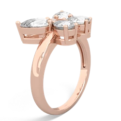 White Topaz Butterfly 14K Rose Gold ring R2215