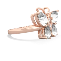 White Topaz Butterfly 14K Rose Gold ring R2215