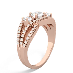 Onyx Three Stone Aurora 14K Rose Gold ring R3080