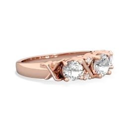 Alexandrite Hugs And Kisses 14K Rose Gold ring R5016